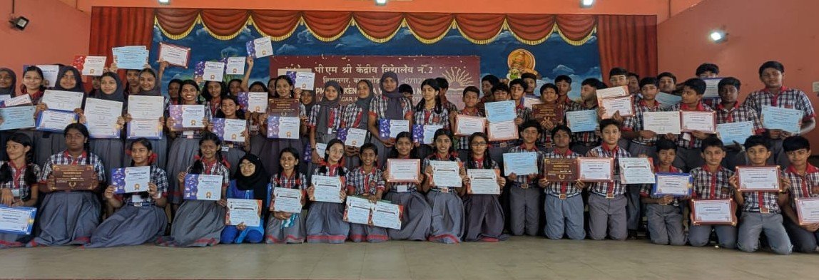 Our proud readers — certificate winners of PM SHRI KV No. 2 Kasaragod Library